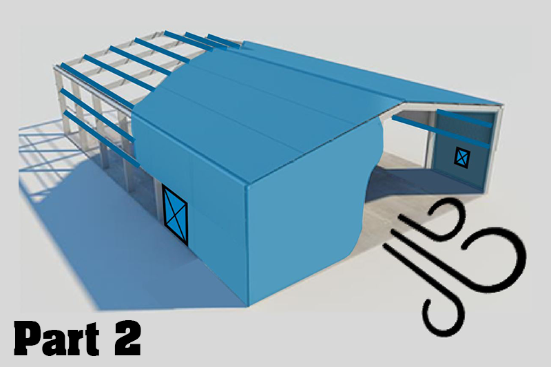 Design Wind Loading on a Steel Frame Warehouse - Part 2 of 2